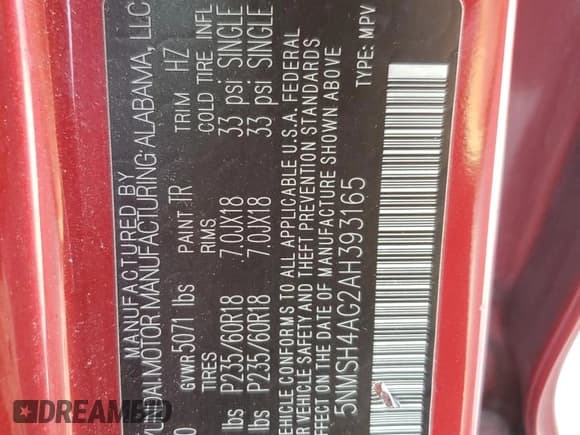 ✅ 2010 Hyundai Santa Fe SE • VIN: 5NMSH4AG2AH393165 • Lot: 68891804. Listed on Copart with 167,689 mi. Free auction sales archive from the USA and detailed vehicle history report at DreamBid. Image 13.