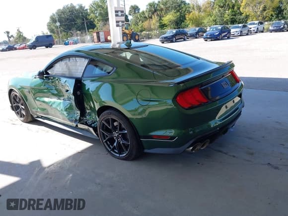 ✅ 2023 Ford Mustang Mach 1 • VIN: 1FA6P8R02P5502258 • Lot: 43594598. Listed on IAAI with 7,350 mi. Free auction sales archive from the USA and detailed vehicle history report at DreamBid. Image 3.