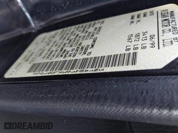 ✅ 1999 Nissan Sentra XE • VIN: 3N1AB41D3XL091952 • Lot: 41414379. Listed on IAAI with 101,280 mi. Free auction sales archive from the USA and detailed vehicle history report at DreamBid. Image 9.