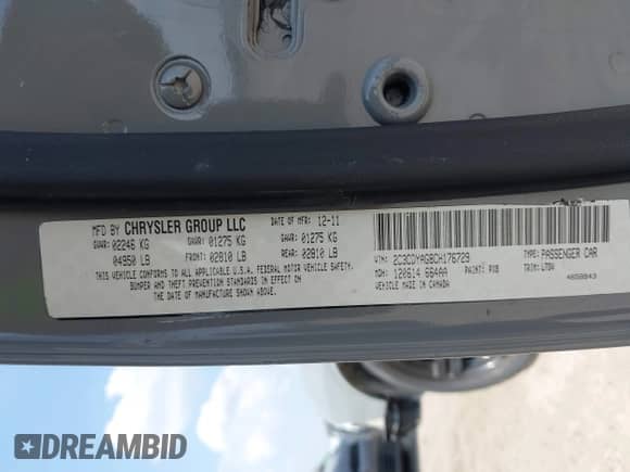 2012 Dodge Challenger SXT Plus z VIN 2C3CDYAG8CH176729, wystawiony jako IAAI lot #43219864 z przebiegiem 165 076 mil mil oraz . Historia ofert i sprzedaży dostępna na DreamBid. Obrazek 9.