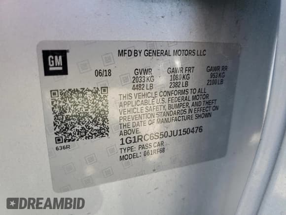 ✅ 2018 Chevrolet Volt LT • VIN: 1G1RC6S50JU150476 • Lot: 69415974. Wystawiony na Copart z przebiegiem Nie podano. Bezpłatny archiwum sprzedaży aukcyjnych z USA i szczegółowy raport historii pojazdu na DreamBid. Zdjęcie 12.