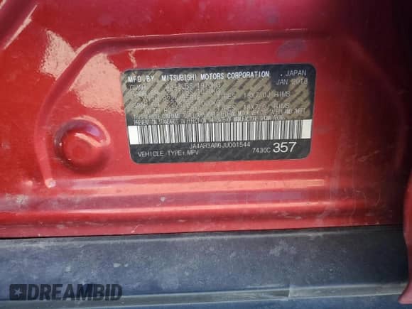 2018 Mitsubishi Outlander SE с VIN JA4AR3AW6JU001544, выставлен на аукционе Copart как лот 82106355 с пробегом 237 661 миль миль и Списание • Salvage title. История ставок и продаж доступна на DreamBid. Изображение 12.