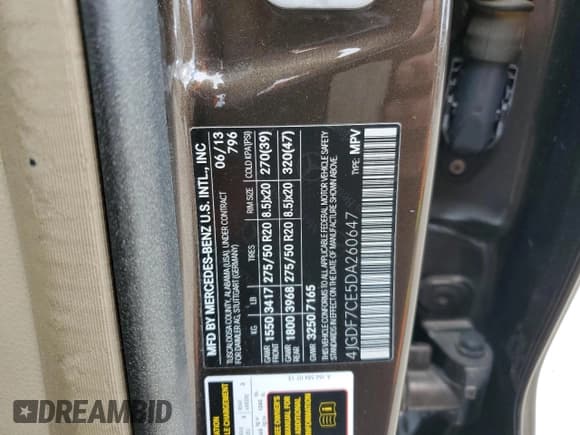 ✅ 2013 Mercedes-Benz GL 450 • VIN: 4JGDF7CE5DA260647 • Lot: 91470375. Wystawiony na Copart z przebiegiem 105 874 mil. Bezpłatny archiwum sprzedaży aukcyjnych z USA i szczegółowy raport historii pojazdu na DreamBid. Zdjęcie 13.