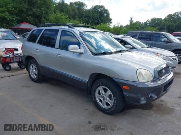 2003 Hyundai Santa Fe GLS with VIN KM8SC73D53U394949, listed as a IAAI auction lot 42711491 with 135,071 mi miles and . Bid and sale history available at DreamBid. Image 1.