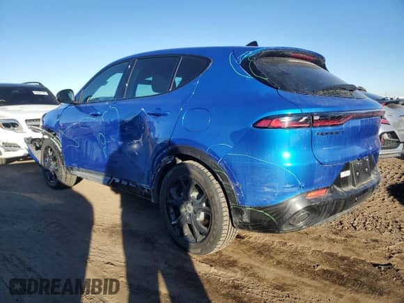 2024 Dodge Hornet R/T z VIN ZACPDFCW7R3A18144, wystawiony jako Copart lot #43587945 z przebiegiem 1 120 mil mil oraz Szkoda całkowita • Salvage title. Historia ofert i sprzedaży dostępna na DreamBid. Obrazek 2.