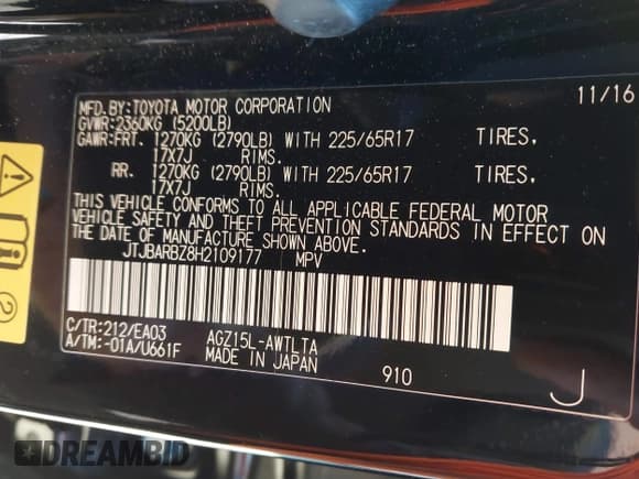 ✅ 2017 Lexus NX 200t • VIN: JTJBARBZ8H2109177 • Lot: 43612185. Wystawiony na IAAI z przebiegiem 91 587 mil. Bezpłatny archiwum sprzedaży aukcyjnych z USA i szczegółowy raport historii pojazdu na DreamBid. Zdjęcie 9.