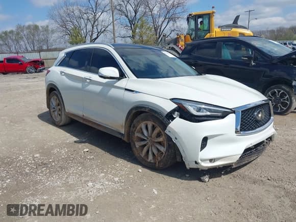 ✅ 2019 Infiniti QX50 Luxe • VIN: 3PCAJ5M33KF119894 • Lot: 41921395. Listed on IAAI with 74,797 mi. Free auction sales archive from the USA and detailed vehicle history report at DreamBid. Image 1.