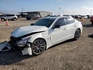✅ 2018 Infiniti Q50 Red Sport 400 • VIN: JN1FV7AP1JM460300 • Lot: 90333105. Listed on Copart with Not provided. Free auction sales archive from the USA and detailed vehicle history report at DreamBid. Image 1.