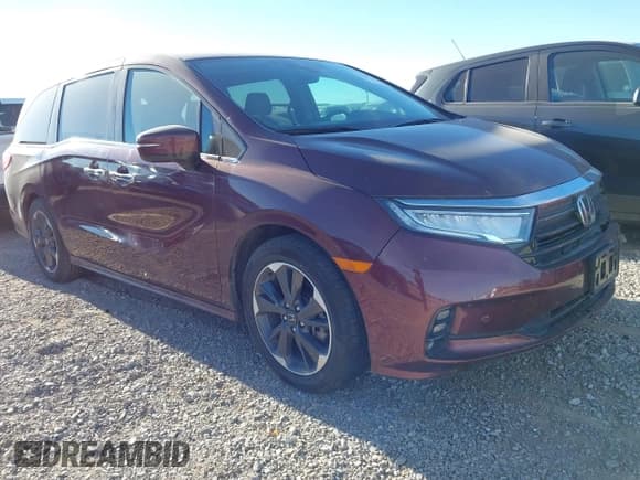 ✅ 2021 Honda Odyssey Elite • VIN: 5FNRL6H90MB016307 • Lot: 43805575. Listed on IAAI with 46,951 mi. Free auction sales archive from the USA and detailed vehicle history report at DreamBid. Image 1.