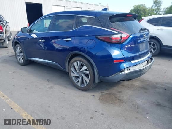 ✅ 2021 Nissan Murano SL • VIN: 5N1AZ2CS6MC124051 • Lot: 42583315. Listed on IAAI with 67,997 mi. Free auction sales archive from the USA and detailed vehicle history report at DreamBid. Image 3.