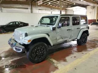 ✅ 2023 Jeep Wrangler Sahara • VIN: 1C4JJXP60PW683975 • Lot: 91661325. Listed on Copart with 79,518 mi. Free auction sales archive from the USA and detailed vehicle history report at DreamBid. Image 1.