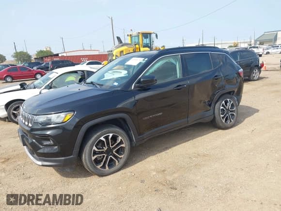 ✅ 2022 Jeep Compass Limited • VIN: 3C4NJDCB8NT195573 • Lot: 42093179. Listed on IAAI with 52,768 mi. Free auction sales archive from the USA and detailed vehicle history report at DreamBid. Image 2.