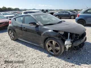 2015 Hyundai Veloster Turbo z VIN KMHTC6AE6FU232889, wystawiony jako Copart lot #71652674 z przebiegiem 122 709 mil mil oraz Szkoda całkowita • Salvage title. Historia ofert i sprzedaży dostępna na DreamBid. Obrazek 4.