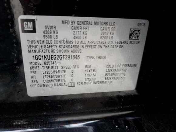 ✅ 2016 Chevrolet Silverado 2500HD Work Truck • VIN: 1GC1KUEG2GF291846 • Lot: 73468994. Listed on Copart with 30,473 mi. Free auction sales archive from the USA and detailed vehicle history report at DreamBid. Image 12.