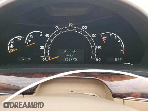 ✅ 2005 Mercedes-Benz S 500 • VIN: WDBNG84J15A459282 • Lot: 58610135. Listed on Copart with 139,775 mi. Free auction sales archive from the USA and detailed vehicle history report at DreamBid. Image 9.