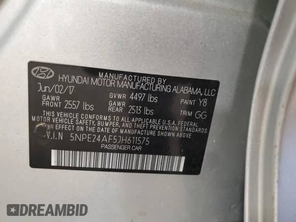 2018 Hyundai Sonata SE с VIN 5NPE24AF5JH611575, выставлен на аукционе Copart как лот 90310695 с пробегом 86 940 миль миль и Списание • Salvage title. История ставок и продаж доступна на DreamBid. Изображение 12.