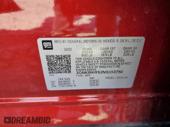 2022 Chevrolet Blazer RS z VIN 3GNKBKRS2NS153750, wystawiony jako Copart lot #86630865 z przebiegiem 30 336 mil mil oraz Szkoda całkowita • Salvage title. Historia ofert i sprzedaży dostępna na DreamBid. Obrazek 13.