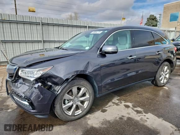 ✅ 2016 Acura MDX Advance • VIN: 5FRYD4H96GB037789 • Lot: 93854775. Listed on Copart with 28,662 mi. Free auction sales archive from the USA and detailed vehicle history report at DreamBid. Image 1.