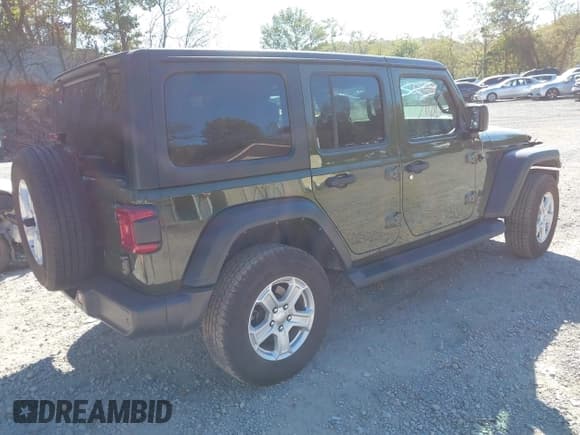 ✅ 2022 Jeep Wrangler Unlimited Sport S • VIN: 1C4HJXDG4NW249924 • Lot: 43383160. Listed on IAAI with 43,361 mi. Free auction sales archive from the USA and detailed vehicle history report at DreamBid. Image 4.