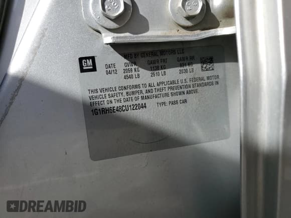 ✅ 2012 Chevrolet Volt • VIN: 1G1RH6E48CU122044 • Lot: 76944224. Wystawiony na Copart z przebiegiem Nie podano. Bezpłatny archiwum sprzedaży aukcyjnych z USA i szczegółowy raport historii pojazdu na DreamBid. Zdjęcie 13.