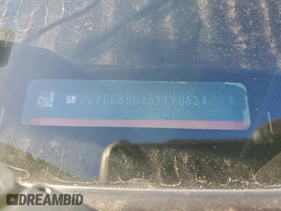 ✅ 2011 Chevrolet Camaro 2LT • VIN: 2G1FC3DDXB9190634 • Lot: 96113025. Listed on Copart with Not provided. Free auction sales archive from the USA and detailed vehicle history report at DreamBid. Image 12.