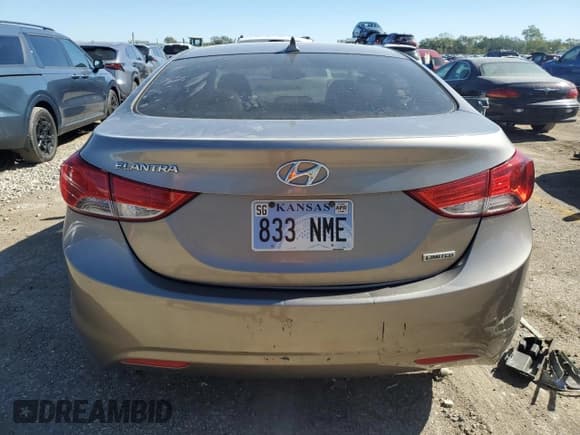✅ 2012 Hyundai Elantra Limited • VIN: 5NPDH4AE2CH105657 • Lot: 85883305. Listed on Copart with Not provided. Free auction sales archive from the USA and detailed vehicle history report at DreamBid. Image 6.