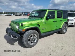 ✅ 2020 Jeep Wrangler Unlimited Sahara • VIN: 1C4HJXEN7LW156146 • Lot: 79402714. Listed on Copart with 24,475 mi. Free auction sales archive from the USA and detailed vehicle history report at DreamBid. Image 1.