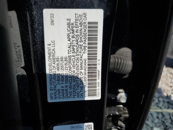 ✅ 2022 Acura TLX • VIN: 19UUB5F34NA004940 • Lot: 68447905. Wystawiony na Copart z przebiegiem 57 359 mil. Bezpłatny archiwum sprzedaży aukcyjnych z USA i szczegółowy raport historii pojazdu na DreamBid. Zdjęcie 12.