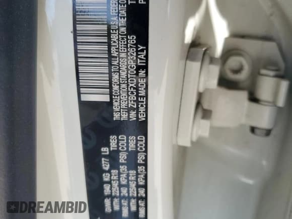 ✅ 2016 FIAT 500X Lounge • VIN: ZFBCFXDT0GP326765 • Lot: 80488005. Wystawiony na Copart z przebiegiem Nie podano. Bezpłatny archiwum sprzedaży aukcyjnych z USA i szczegółowy raport historii pojazdu na DreamBid. Zdjęcie 13.