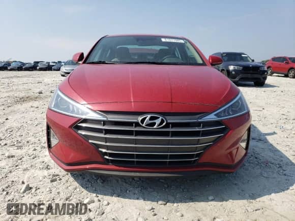 2020 Hyundai Elantra SE with VIN KMHD74LFXLU080341, listed as a Copart auction lot 81071985 with 42,038 mi miles and Salvage title. Bid and sale history available at DreamBid. Image 5.