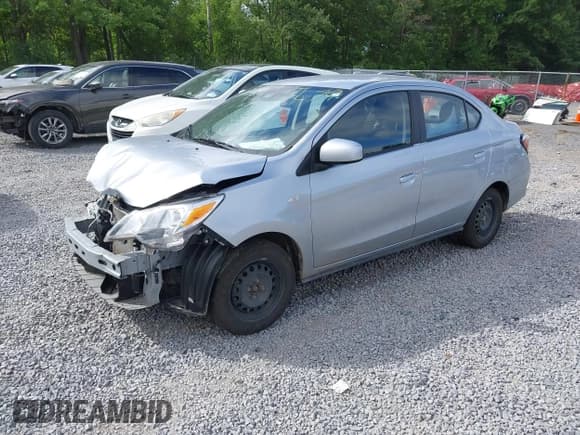 ✅ 2024 Mitsubishi Mirage ES • VIN: ML32FUFJ9RHF05294 • Лот: 42761537. Опубликован ранее на IAAI с пробегом 53 226 миль. Бесплатный доступ к архиву аукционных продаж из США и подробный отчёт об истории автомобиля на DreamBid. Изображение 2.