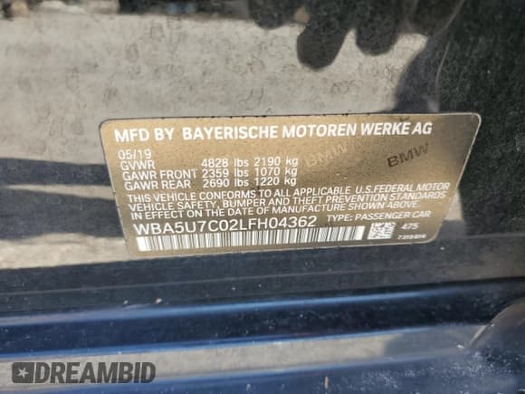 ✅ 2020 BMW 3 Series M340i • VIN: WBA5U7C02LFH04362 • Lot: 90539915. Wystawiony na Copart z przebiegiem Nie podano. Bezpłatny archiwum sprzedaży aukcyjnych z USA i szczegółowy raport historii pojazdu na DreamBid. Zdjęcie 13.