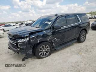 2023 Chevrolet Tahoe Commercial z VIN 1GNSKLED3PR157406, wystawiony jako Copart lot #84457885 z przebiegiem 27 083 mil mil oraz Szkoda całkowita • Salvage title. Historia ofert i sprzedaży dostępna na DreamBid. Obrazek 1.