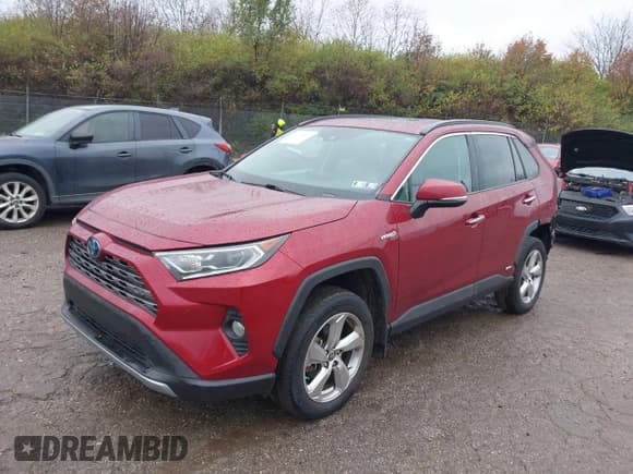 ✅ 2019 Toyota RAV4 Hybrid Limited • VIN: 2T3DWRFV7KW022034 • Lot: 43729520. Listed on IAAI with 36,321 mi. Free auction sales archive from the USA and detailed vehicle history report at DreamBid. Image 2.