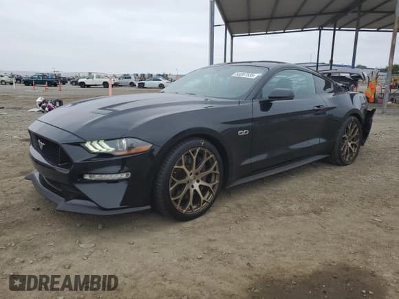 ✅ 2020 Ford Mustang GT • VIN: 1FA6P8CF1L5130760 • Lot: 53207535. Listed on Copart with 63,502 mi. Free auction sales archive from the USA and detailed vehicle history report at DreamBid. Image 1.