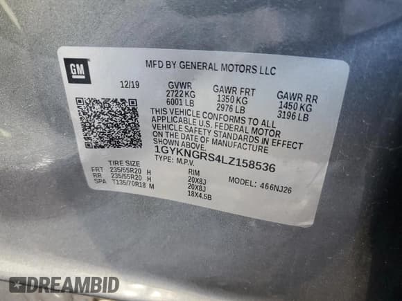 ✅ 2020 Cadillac XT5 Sport AWD • VIN: 1GYKNGRS4LZ158536 • Lot: 82025135. Wystawiony na Copart z przebiegiem 31 413 mil. Bezpłatny archiwum sprzedaży aukcyjnych z USA i szczegółowy raport historii pojazdu na DreamBid. Zdjęcie 13.