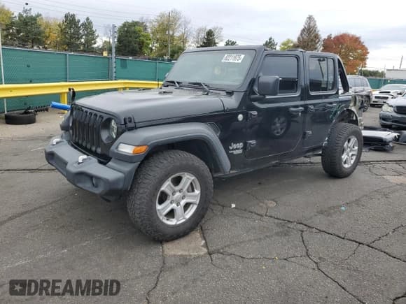 ✅ 2020 Jeep Wrangler Unlimited Sport • VIN: 1C4HJXDN4LW312192 • Lot: 82211975. Listed on Copart with 59,918 mi. Free auction sales archive from the USA and detailed vehicle history report at DreamBid. Image 1.