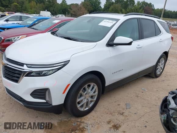 2022 Chevrolet Equinox LT with VIN 3GNAXKEV4NL162697, listed as a IAAI auction lot 43291224 with 72,474 mi miles and . Bid and sale history available at DreamBid. Image 2.