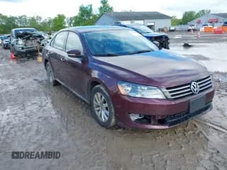 ✅ 2013 Volkswagen Passat S • VIN: 1VWAP7A36DC044104 • Lot: 42340398. Listed on IAAI with 180,469 mi. Free auction sales archive from the USA and detailed vehicle history report at DreamBid. Image 1.