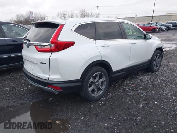 ✅ 2019 Honda CR-V EX-L • VIN: 7FARW2H81KE032329 • Lot: 43681310. Listed on IAAI with 53,598 mi. Free auction sales archive from the USA and detailed vehicle history report at DreamBid. Image 4.
