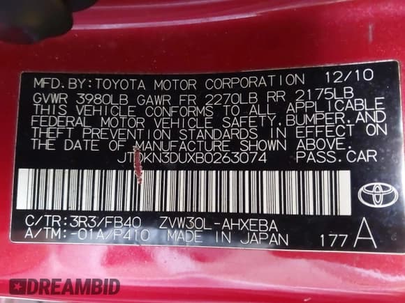 ✅ 2011 Toyota Prius II • VIN: JTDKN3DUXB0263074 • Lot: 43531665. Wystawiony na IAAI z przebiegiem 177 042 mil. Bezpłatny archiwum sprzedaży aukcyjnych z USA i szczegółowy raport historii pojazdu na DreamBid. Zdjęcie 9.