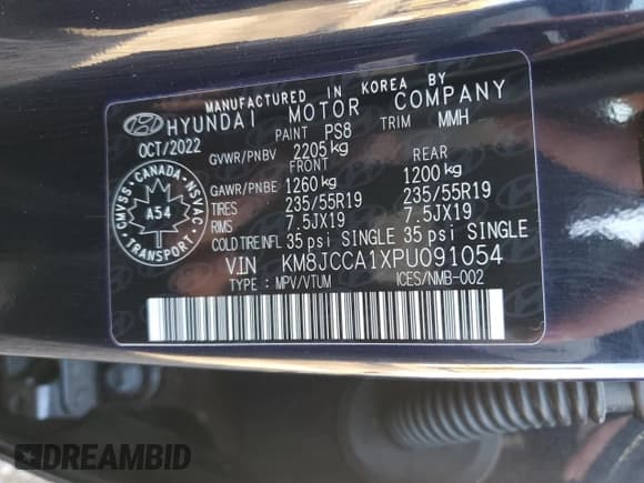 ✅ 2023 Hyundai Tucson Luxury • VIN: KM8JCCA1XPU091054 • Lot: 77193974. Wystawiony na Copart z przebiegiem 59 841 mil. Bezpłatny archiwum sprzedaży aukcyjnych z USA i szczegółowy raport historii pojazdu na DreamBid. Zdjęcie 13.