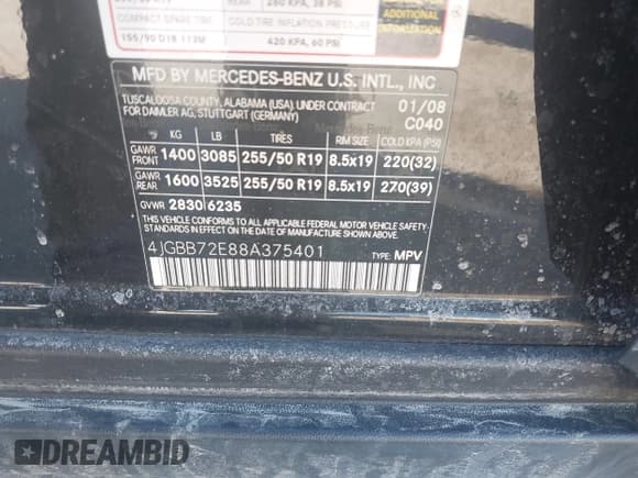 ✅ 2008 Mercedes-Benz M 550 • VIN: 4JGBB72E88A375401 • Lot: 41748376. Wystawiony na IAAI z przebiegiem 97 784 mil. Bezpłatny archiwum sprzedaży aukcyjnych z USA i szczegółowy raport historii pojazdu na DreamBid. Zdjęcie 9.