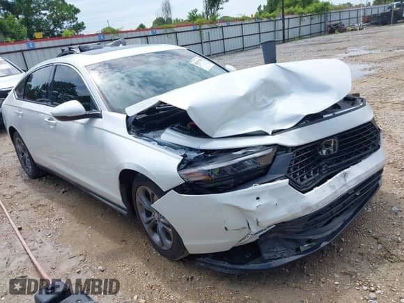 2023 Honda Accord EX-L с VIN 1HGCY2F6XPA020937, выставлен на аукционе IAAI как лот 42879788 с пробегом 53 948 миль миль и . История ставок и продаж доступна на DreamBid. Изображение 1.