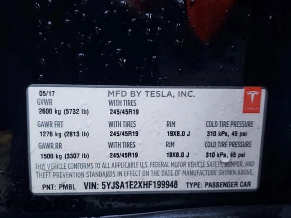 ✅ 2017 Tesla Model S 100D • VIN: 5YJSA1E2XHF199948 • Lot: 46367635. Wystawiony na Copart z przebiegiem 76 284 mil. Bezpłatny archiwum sprzedaży aukcyjnych z USA i szczegółowy raport historii pojazdu na DreamBid. Zdjęcie 12.