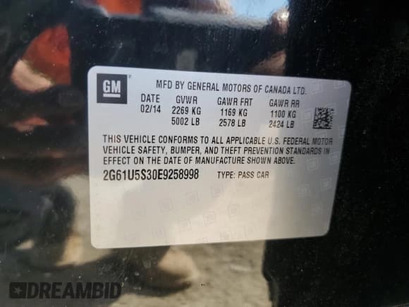 ✅ 2014 Cadillac XTS Livery • VIN: 2G61U5S30E9258998 • Lot: 60367785. Listed on Copart with 290,755 mi. Free auction sales archive from the USA and detailed vehicle history report at DreamBid. Image 12.