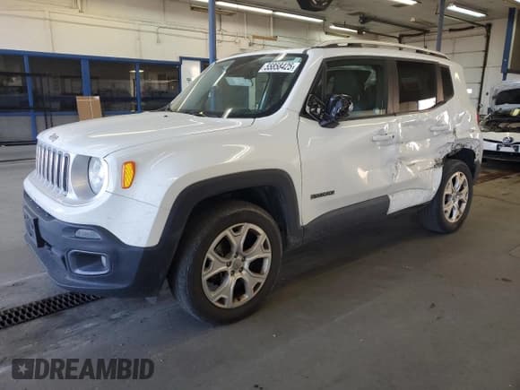 ✅ 2017 Jeep Renegade Limited • VIN: ZACCJBDB2HPG15382 • Лот: 55858425. Опубликован ранее на Copart с пробегом 81 755 миль. Бесплатный доступ к архиву аукционных продаж из США и подробный отчёт об истории автомобиля на DreamBid. Изображение 1.