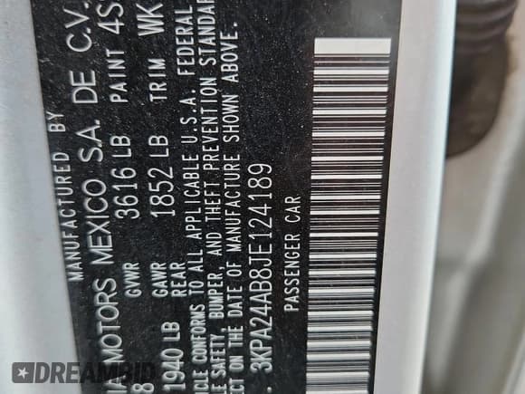 ✅ 2018 Kia Rio LX • VIN: 3KPA24AB8JE124189 • Lot: 89525785. Wystawiony na Copart z przebiegiem 36 636 mil. Bezpłatny archiwum sprzedaży aukcyjnych z USA i szczegółowy raport historii pojazdu na DreamBid. Zdjęcie 12.