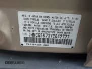 ✅ 2000 Honda Accord SE • VIN: JHMCG5673YC042777 • Lot: 43702478. Listed on IAAI with 1,177,624 mi. Free auction sales archive from the USA and detailed vehicle history report at DreamBid. Image 9.