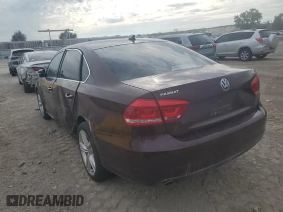 ✅ 2014 Volkswagen Passat SE • VIN: 1VWBN7A36EC043451 • Lot: 86527925. Listed on Copart with Not provided. Free auction sales archive from the USA and detailed vehicle history report at DreamBid. Image 2.